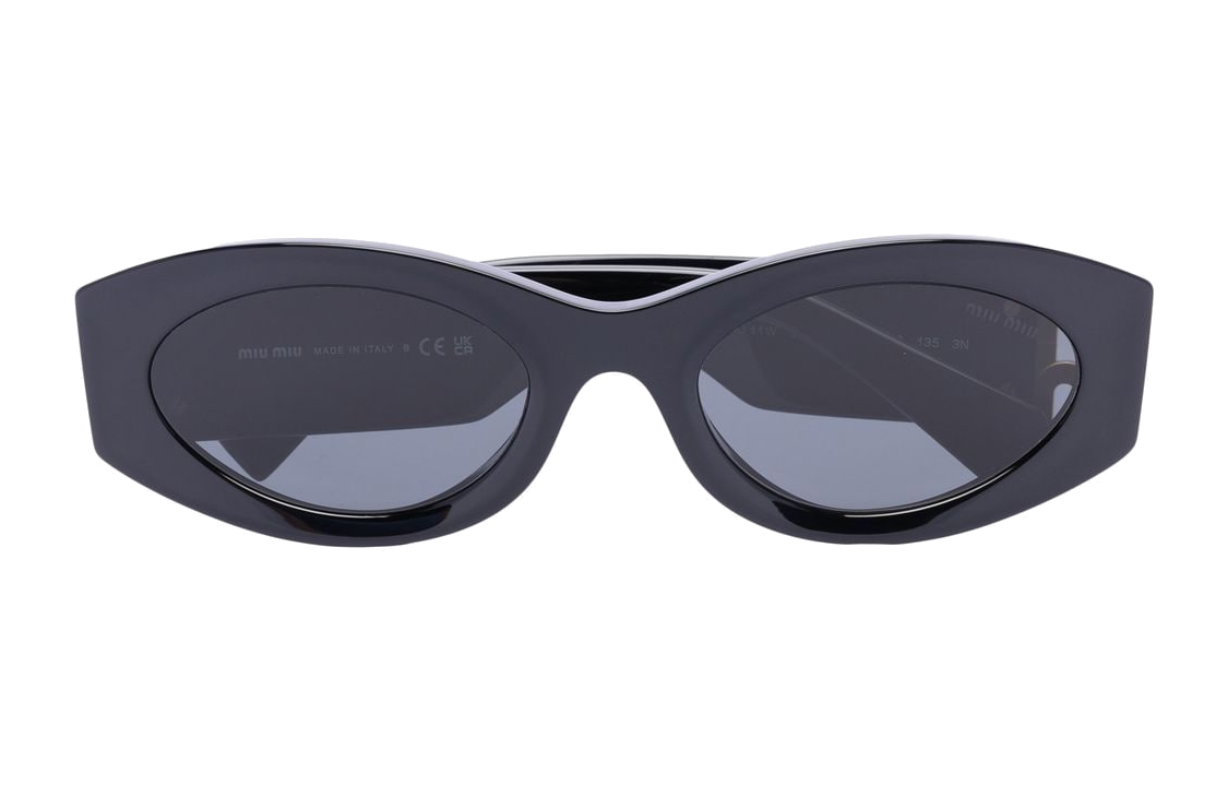 (Women) MIU MIU  Irregular Blue Sunglasses with Side Logo Decoration. 0MU11WS1AB5S0 圖 3