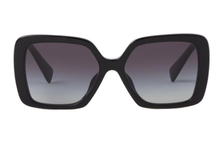 Lookbook (W) MIU MIU 不规则形黑色太阳镜带标志醋酸框架. SMU10Y_E1AB_F05D1_C_056