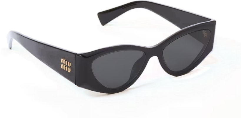(W) MIU MIU イレギュラーシェイプロゴサングラス ブラック アセテート 度付き対応 SMU06Y_E1AB_F05S0_C_054 Shop (W) MIU MIU イレギュラーシェイプロゴサングラス ブラック アセテート 度付き対応 SMU06Y_E1AB_F05S0_C_054