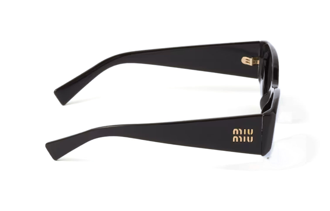 Purchase (W) MIU MIU イレギュラーシェイプロゴサングラス ブラック アセテート 度付き対応 SMU06Y_E1AB_F05S0_C_054