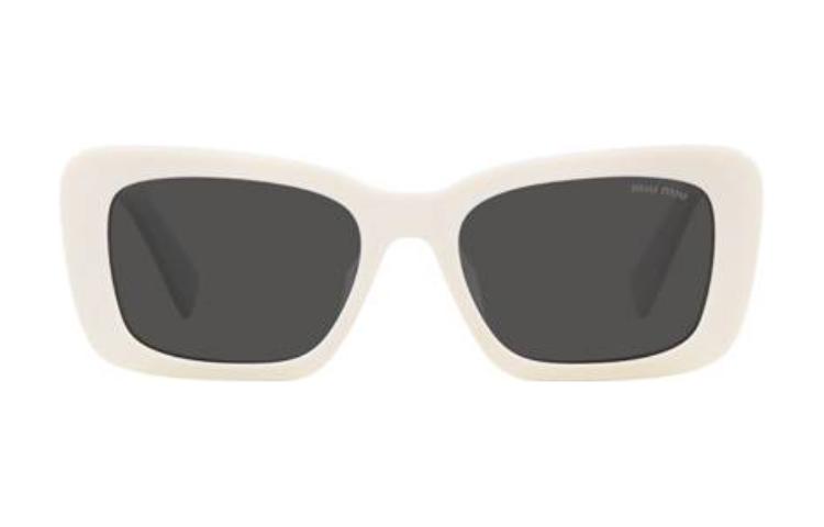 (Women) MIU MIU  Irregular Shaped Letter Cutout White Sunglasses MU07YS1425S0 圖 2