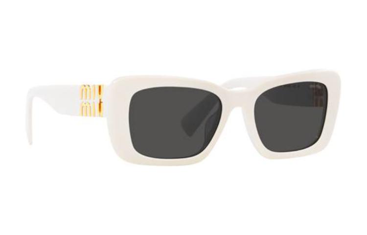 (Women) MIU MIU  Irregular Shaped Letter Cutout White Sunglasses MU07YS1425S0 圖 4