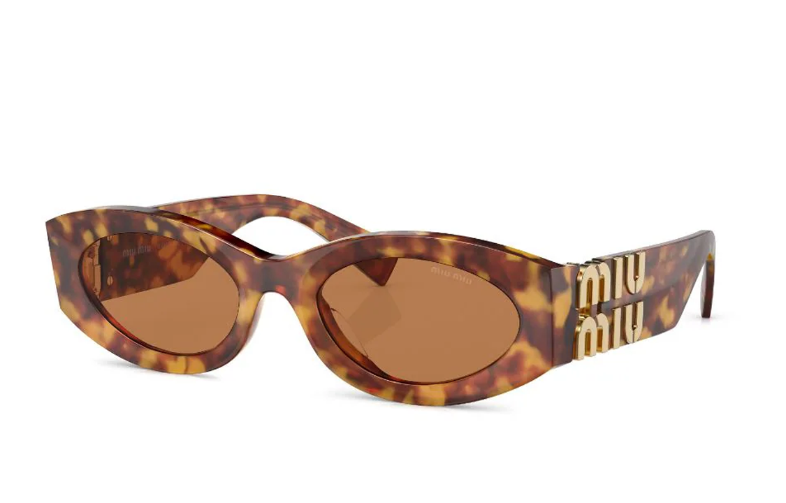 (Women) MIU MIU  Irregular Sunglasses with Letter Decoration and Metal Trim MU11WS4BW2Z1 圖 2