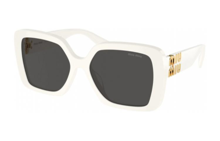 (Women) MIU MIU  Irregular White Sunglasses - Chic and Elegant Design. 0MU10YS1425S0 圖 2