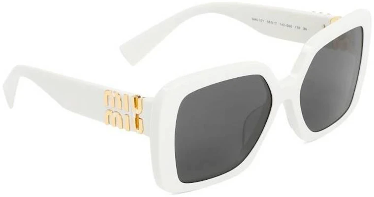 (Women) MIU MIU Irregular White Sunglasses - Chic and Elegant Design. 0MU10YS1425S0 Shop (Women) MIU MIU Irregular White Sunglasses - Chic and Elegant Design. 0MU10YS1425S0