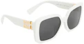 Shop (Women) MIU MIU Irregular White Sunglasses - Chic and Elegant Design. 0MU10YS1425S0