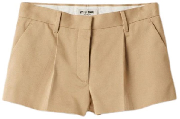 (Women) MIU MIU Khaki Zip-Up Casual Shorts MP1676-1UPX-F0065-S-232 Buy (Women) MIU MIU Khaki Zip-Up Casual Shorts MP1676-1UPX-F0065-S-232