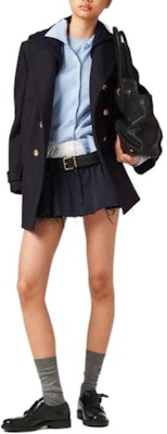 (W) MIU MIU Kardigan Rajut Lengan Panjang Cetak Huruf Biru Muda. MMF890-13S1-F0012-S-OOO Lookbook (W) MIU MIU Kardigan Rajut Lengan Panjang Cetak Huruf Biru Muda. MMF890-13S1-F0012-S-OOO