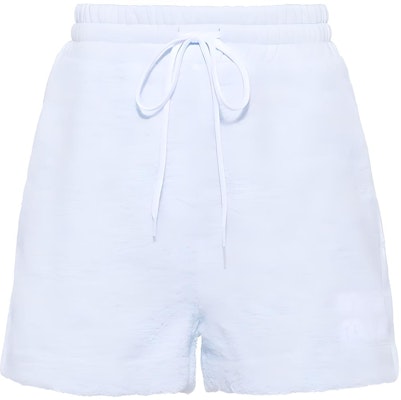 (Women) MIU MIU Light Blue Logo Embroidered Drawstring Casual Shorts. MJP27-4H39-F0012 Buy (Women) MIU MIU Light Blue Logo Embroidered Drawstring Casual Shorts. MJP27-4H39-F0012