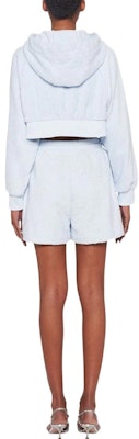(Women) MIU MIU Light Blue Logo Embroidered Drawstring Casual Shorts. MJP27-4H39-F0012 Shop (Women) MIU MIU Light Blue Logo Embroidered Drawstring Casual Shorts. MJP27-4H39-F0012
