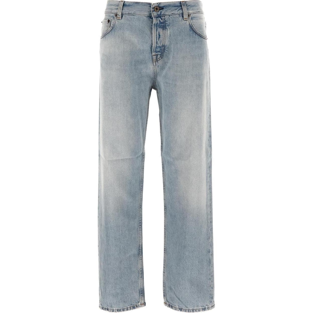 (Women) MIU MIU  Light Blue Washed Denim Jeans with Zippered Pockets GWP526-14QU-F0013-S-OOO