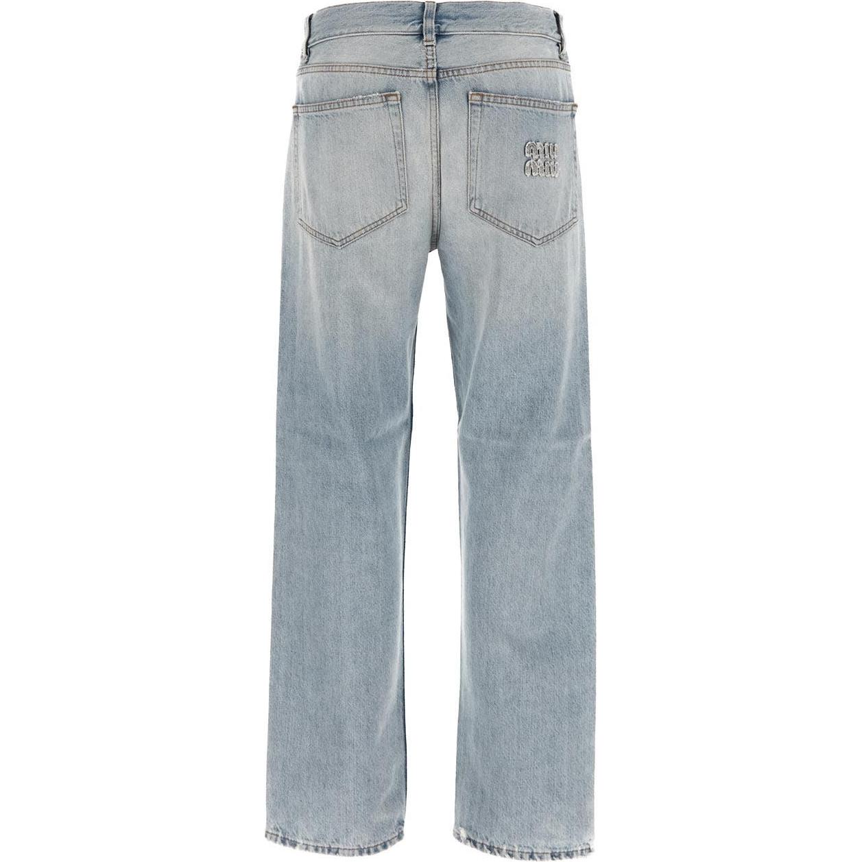 Lookbook (W) MIU MIU 淺藍水洗牛仔褲配拉鍊口袋 GWP526-14QU-F0013-S-OOO