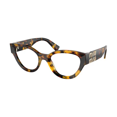 (Women) MIU MIU Logo Embossed Tortoiseshell Optical Eyeglass Frames. VMU 01V
