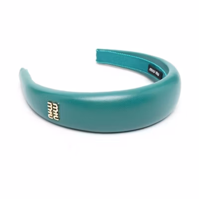(Women) MIU MIU Logo Headband Teal 5IH02538F0K41