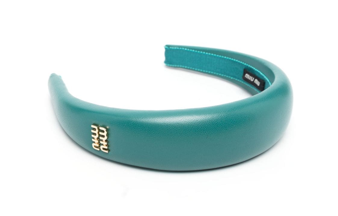 Order (W) 미우미우 로고 헤어밴드 틸 5IH02538F0K41