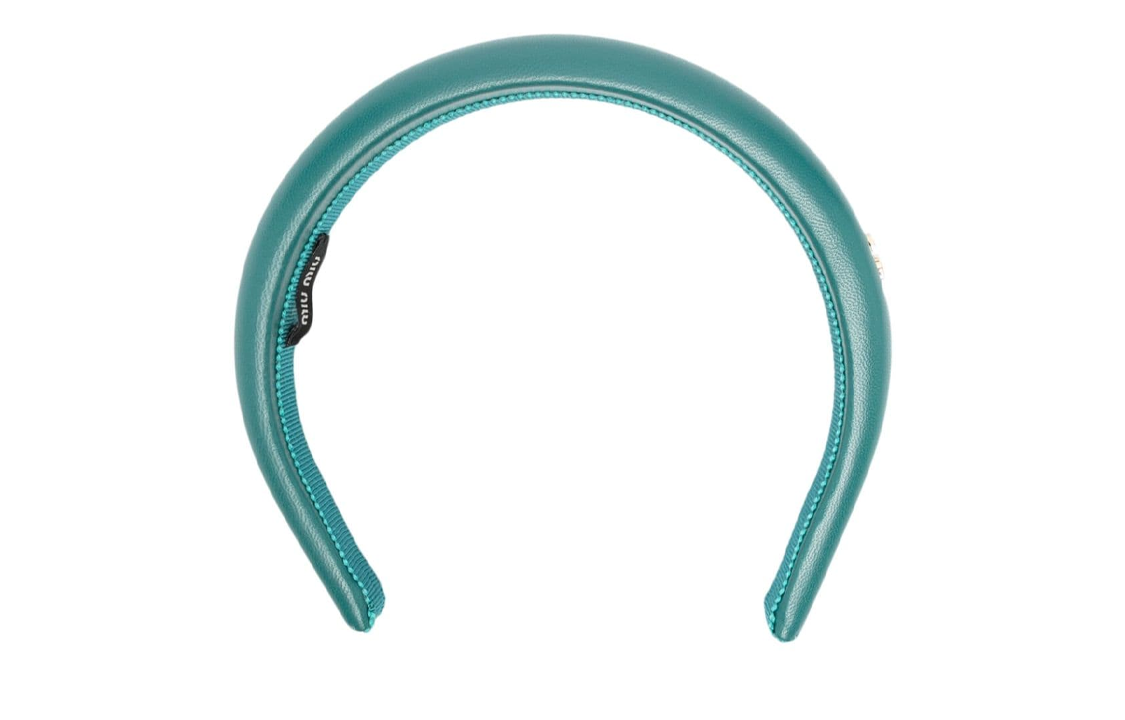 Lookbook (W) 미우미우 로고 헤어밴드 틸 5IH02538F0K41