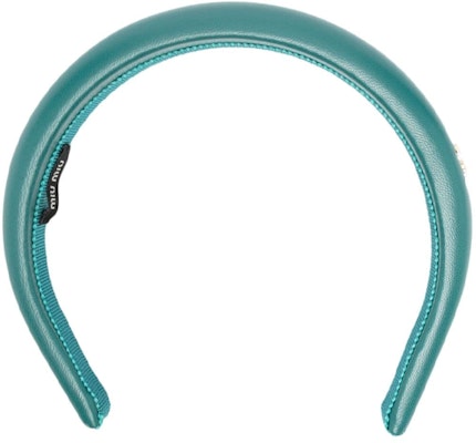 (W) 미우미우 로고 헤어밴드 틸 5IH02538F0K41 Lookbook (W) 미우미우 로고 헤어밴드 틸 5IH02538F0K41