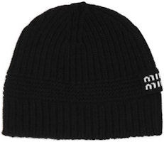 (Women) MIU MIU Logo Intarsia Knit Cashmere Beanie. 5HC3112B8OF0002 (Women) MIU MIU Logo Intarsia Knit Cashmere Beanie. 5HC3112B8OF0002