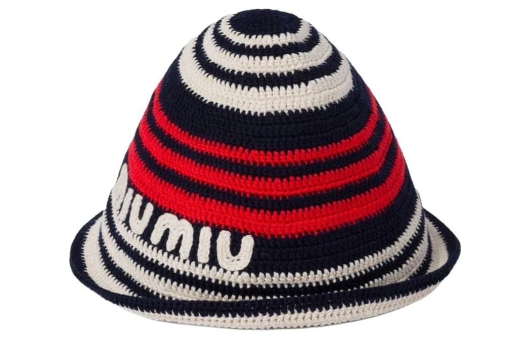 (Women) MIU MIU  Logo Lettering Woven Bucket Hat Multicolor 5HC3262CQN