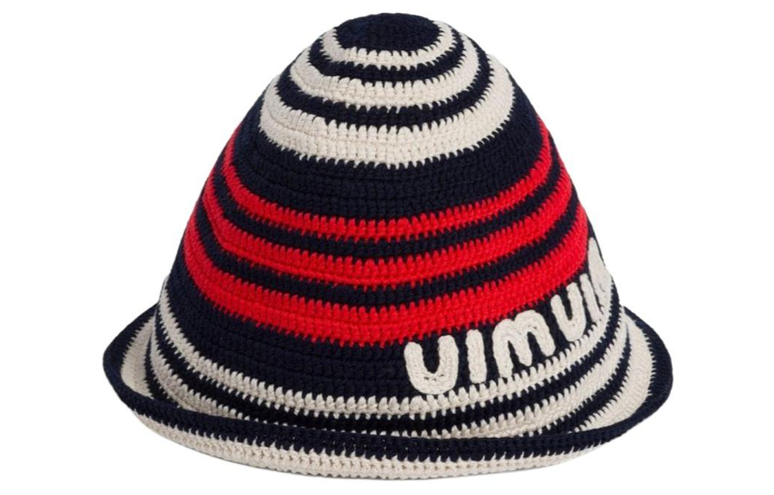 Lookbook (Women) MIU MIU  Logo Lettering Woven Bucket Hat Multicolor 5HC3262CQN