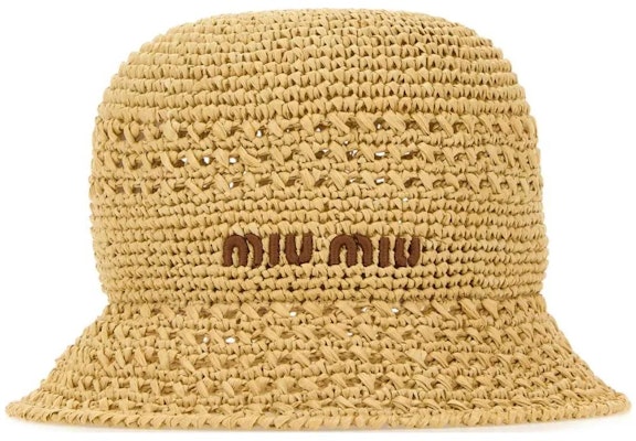 (W) MIU MIU 標誌草編漁夫帽 棕色. 5HC2872DO1F0A5T Order (W) MIU MIU 標誌草編漁夫帽 棕色. 5HC2872DO1F0A5T
