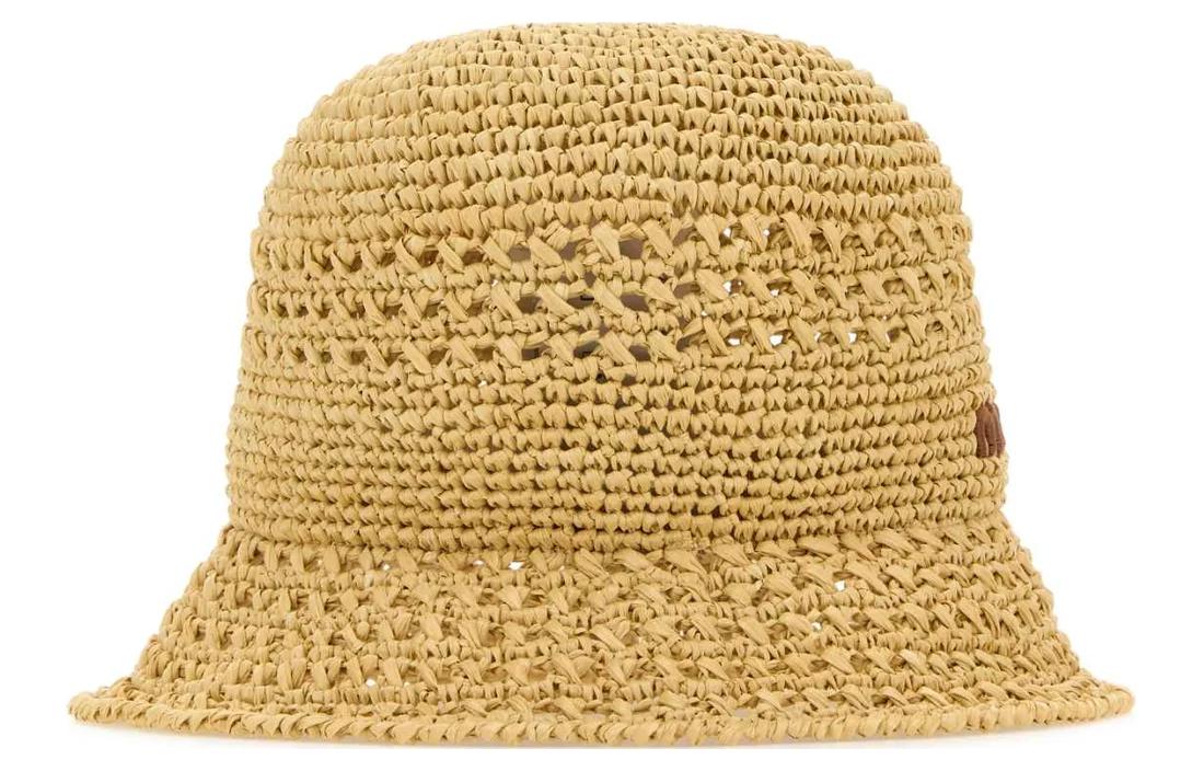 Lookbook (W) MIU MIU 標誌草編漁夫帽 棕色. 5HC2872DO1F0A5T