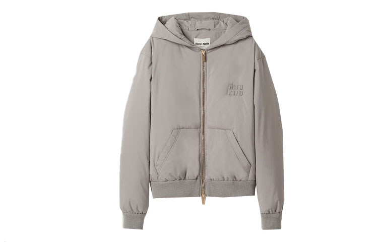 Order (W) MIU MIU 大理石灰字母連帽長袖外套 ML997-13WT-F0AK9-S-232