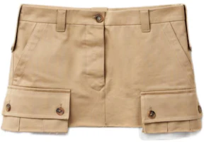 Order (W) MIU MIU 迷你裙 腰帶環拉鍊口袋 - 淺棕色休閒風格 MG1939-1UPX-F0065-S-231