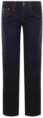 (W) MIU MIU 海軍藍直筒休閒長褲钮扣設計 GWP516-140G-F045H Order (W) MIU MIU 海軍藍直筒休閒長褲钮扣設計 GWP516-140G-F045H