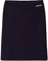(Women) MIU MIU Navy Blue Logo Embroidered Knit Casual Midi Dress. MJD209-14RW-F0008-S-OOO (Women) MIU MIU Navy Blue Logo Embroidered Knit Casual Midi Dress. MJD209-14RW-F0008-S-OOO