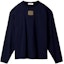 Buy (W) MIU MIU Camiseta Oversized Azul Marino con Logo y Manga Larga. MJL862-14ER-F0124-S-232