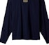 Purchase (W) MIU MIU Camiseta Oversized Azul Marino con Logo y Manga Larga. MJL862-14ER-F0124-S-232