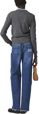 (W) MIU MIU Jeans Biru Navy Low-Waist Lurus dengan Logo Bordir. GWP435-10BF-F0008-S-OOO Shop (W) MIU MIU Jeans Biru Navy Low-Waist Lurus dengan Logo Bordir. GWP435-10BF-F0008-S-OOO