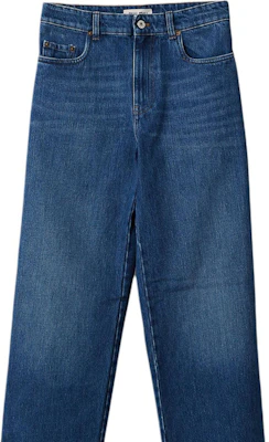 (W) MIU MIU Jeans Biru Navy Low-Waist Lurus dengan Logo Bordir. GWP435-10BF-F0008-S-OOO Sizing (W) MIU MIU Jeans Biru Navy Low-Waist Lurus dengan Logo Bordir. GWP435-10BF-F0008-S-OOO