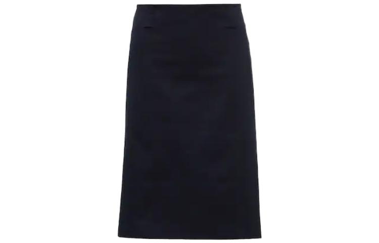 (Women) MIU MIU  Navy Blue Solid Straight Casual Long Skirt SS22 MG1815-1UPX-F0008 圖 2