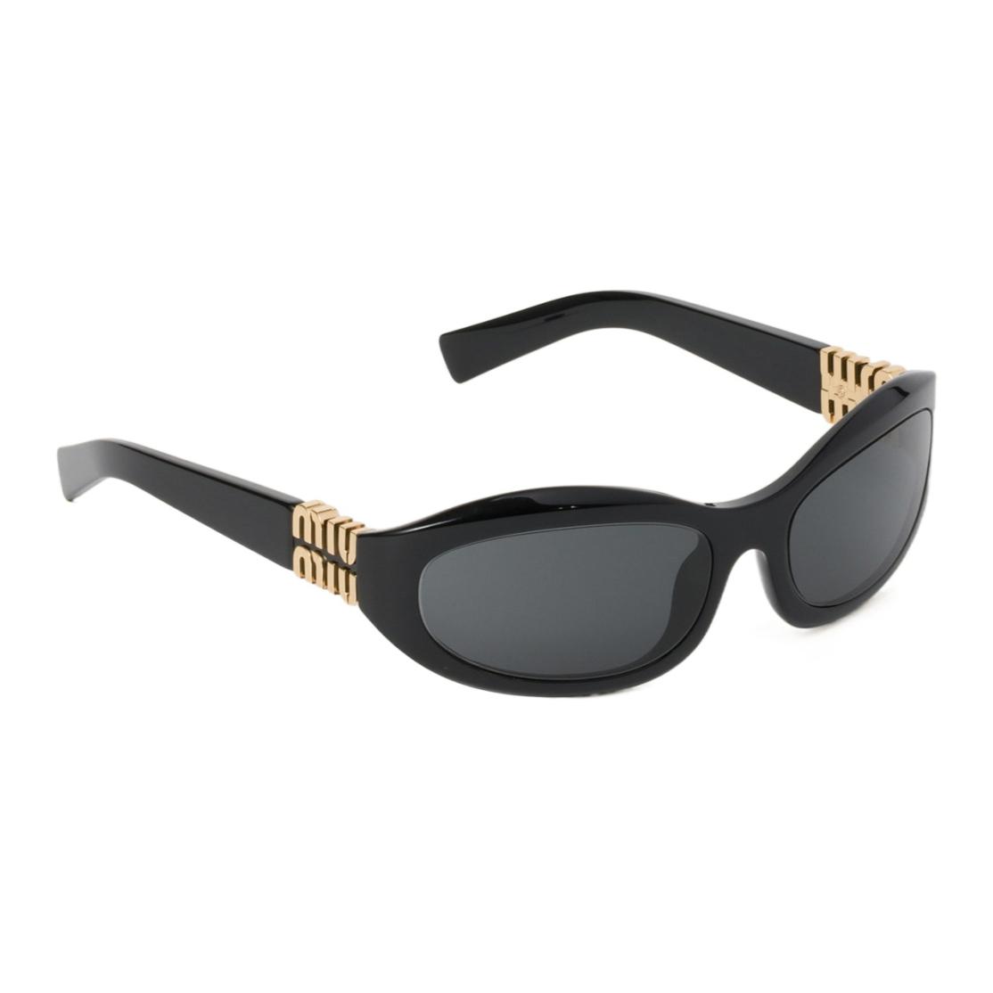 (Women) MIU MIU  Oval Acetate Full-Frame Sunglasses - Black SMU14ZE16KC059 圖 3