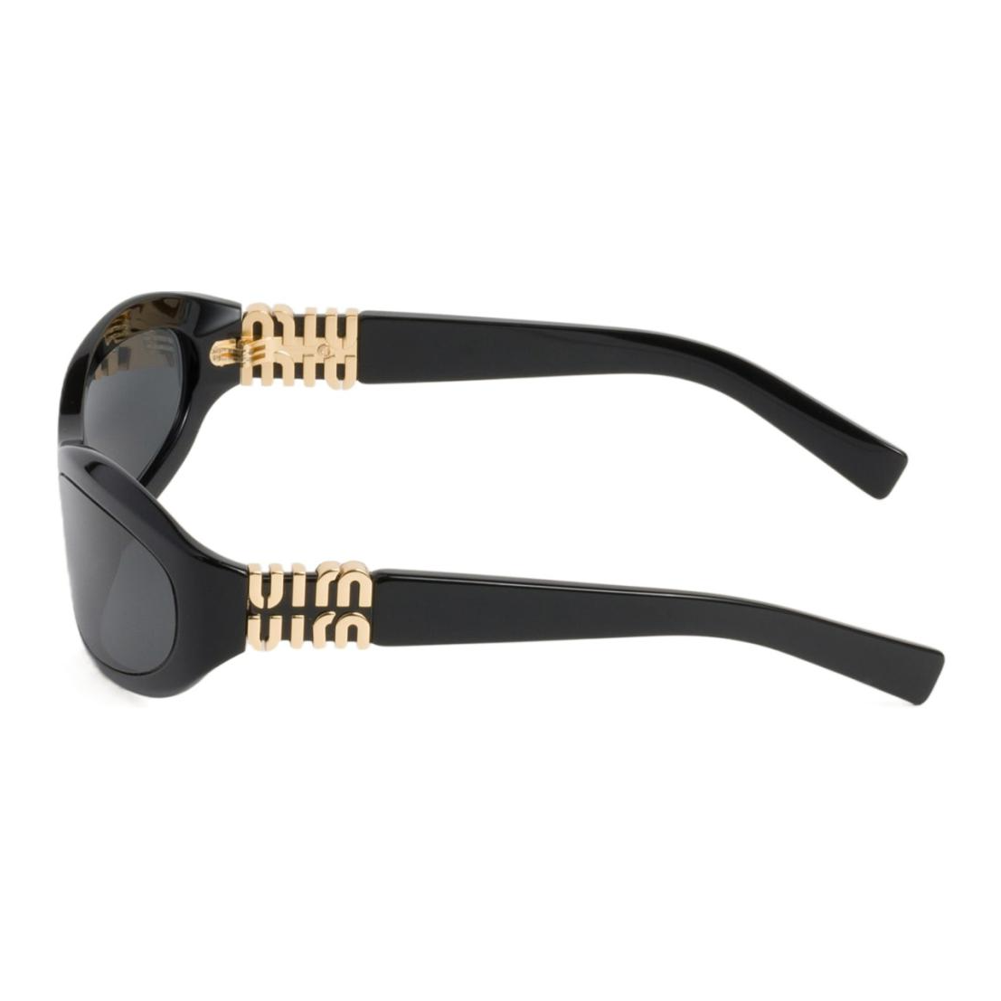(Women) MIU MIU  Oval Acetate Full-Frame Sunglasses - Black SMU14ZE16KC059 圖 5