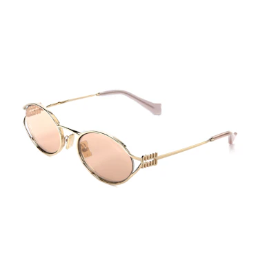 (Women) MIU MIU Oval Metal Cut-Out Sunglasses Rose Gold SMU52Y_EZVN_FE20F_C_054