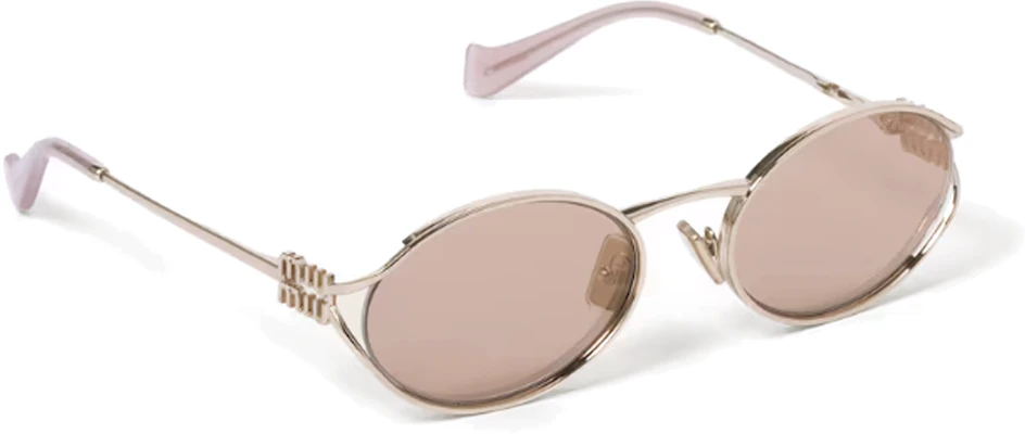 (W) MIU MIU Cermin Mata Oval Metal Cut-Out Emas Mawar SMU52Y_EZVN_FE20F_C_054 Lookbook (W) MIU MIU Cermin Mata Oval Metal Cut-Out Emas Mawar SMU52Y_EZVN_FE20F_C_054