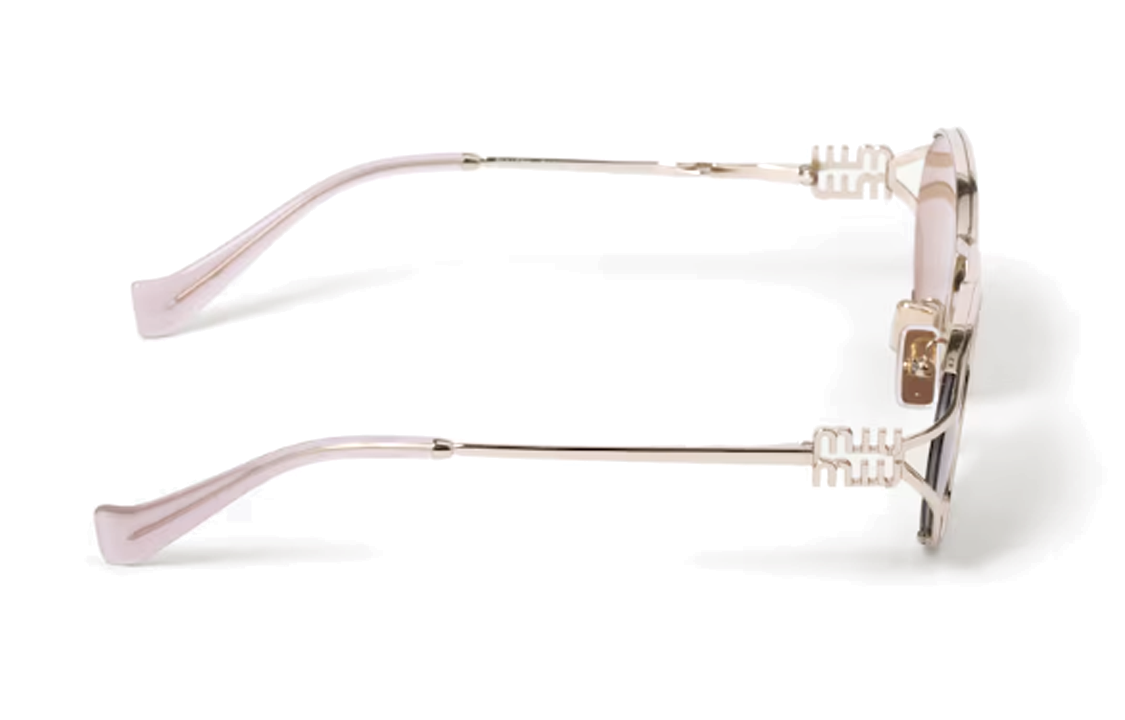 Purchase (W) MIU MIU Cermin Mata Oval Metal Cut-Out Emas Mawar SMU52Y_EZVN_FE20F_C_054