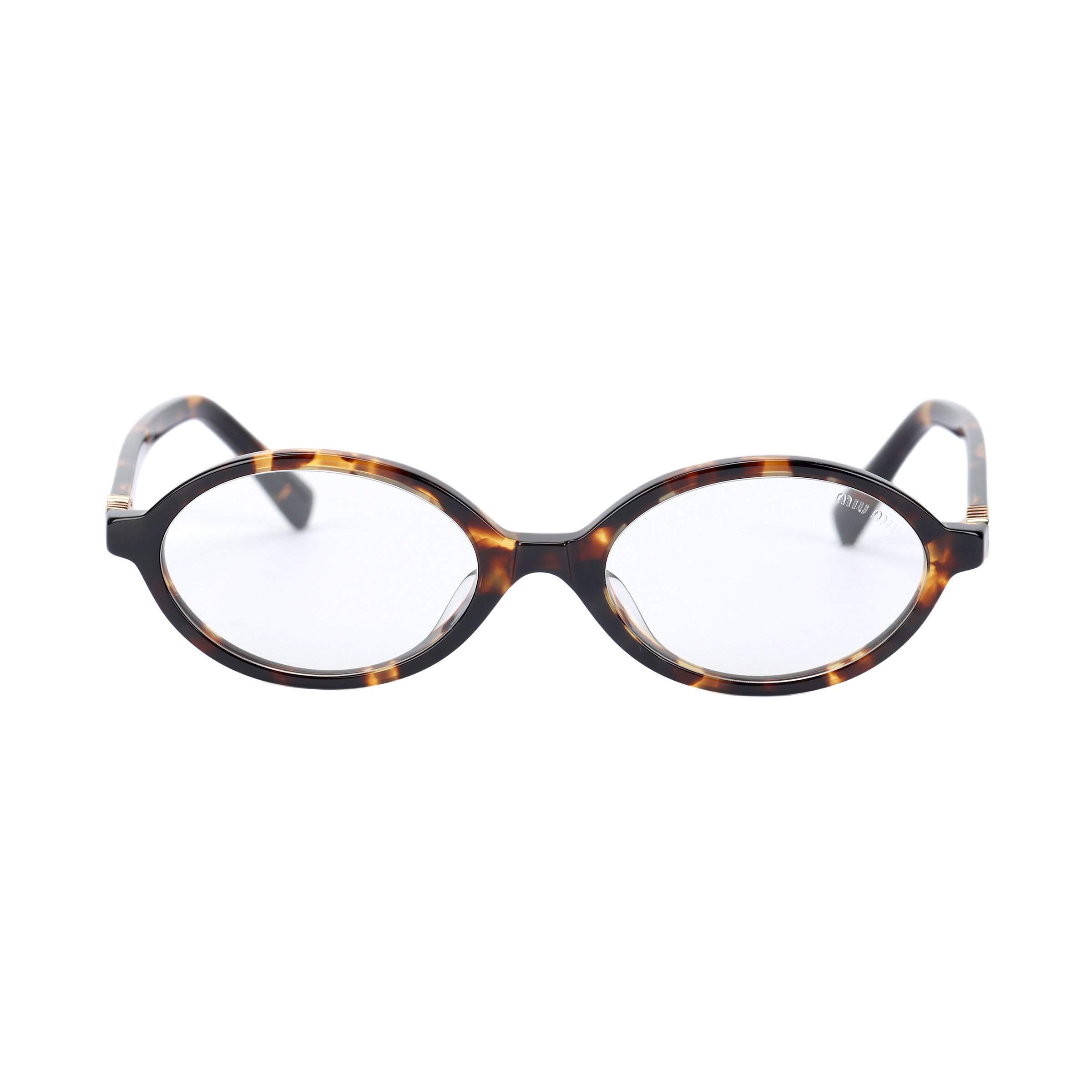 (Women) MIU MIU  Oval Optical Glasses Tortoiseshell Frame with Blue Light Lenses. 0MU04ZSFVAU08N50