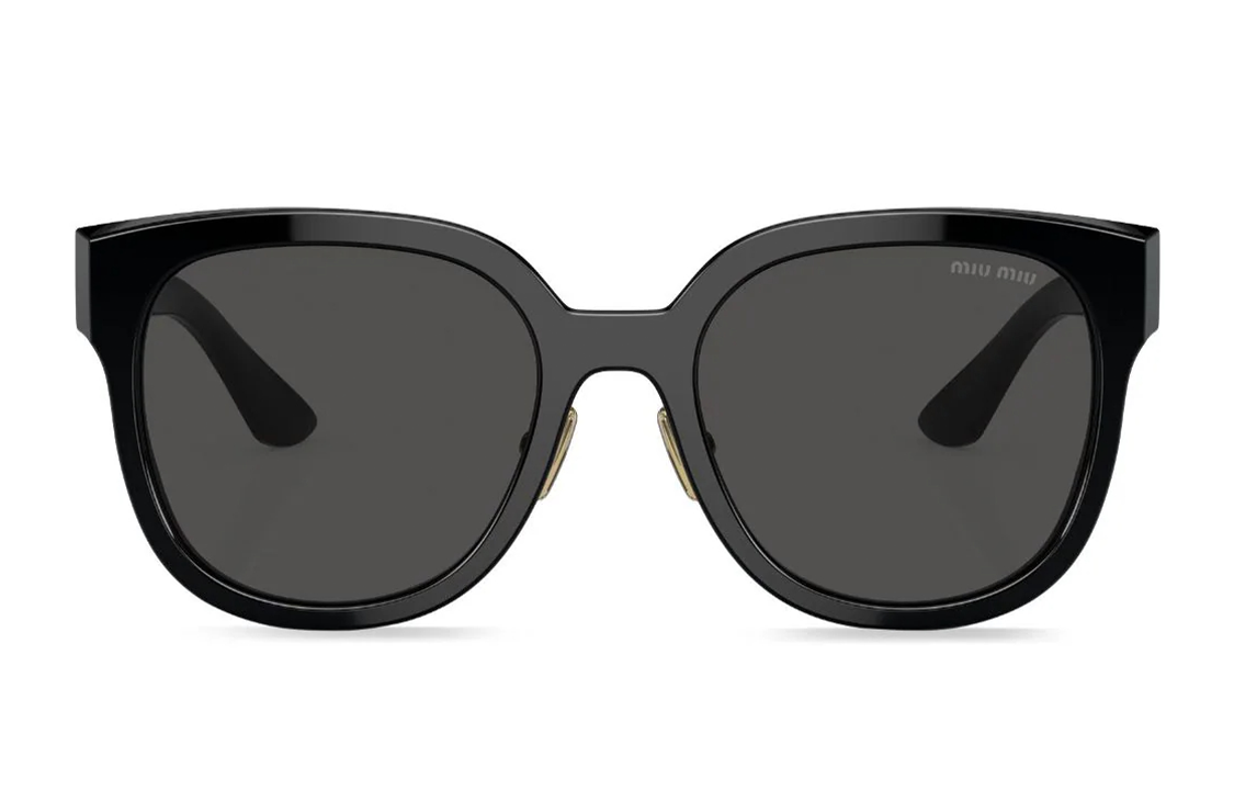 Lookbook (W) MIU MIU オーバルサングラス ブラック ロゴデザイン付き. MU01ZS1AB5S0