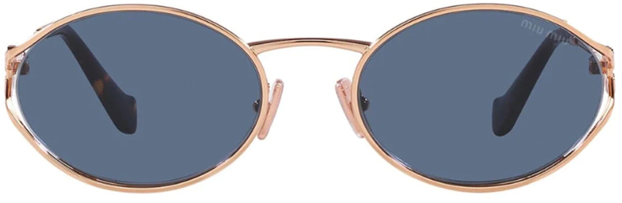 (W) MIU MIU Cermin Mata Oval Emas Mawar dengan Rekaan Logo & Sedia Preskripsi. SMU52YEZVFF01V1C054 Lookbook (W) MIU MIU Cermin Mata Oval Emas Mawar dengan Rekaan Logo & Sedia Preskripsi. SMU52YEZVFF01V1C054