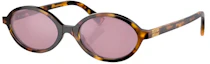 Buy (W) Gafas de Sol Ovaladas MIU MIU Carey con Diseño de Logotipo. MU-04ZSF-VAU50D