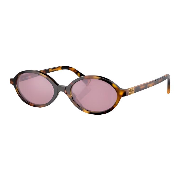 (Women) MIU MIU  Oval Tortoiseshell Sunglasses with Logo Design. MU-04ZSF-VAU50D 圖 2