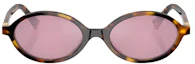 Lookbook (W) Gafas de Sol Ovaladas MIU MIU Carey con Diseño de Logotipo. MU-04ZSF-VAU50D