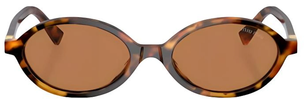 (Women) MIU MIU Oval Tortoiseshell Sunglasses with Logo Design MU-04ZSF-19P2Z1 Lookbook (Women) MIU MIU Oval Tortoiseshell Sunglasses with Logo Design MU-04ZSF-19P2Z1