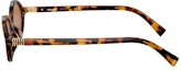 Shop (Women) MIU MIU Oval Tortoiseshell Sunglasses with Logo Design MU-04ZSF-19P2Z1