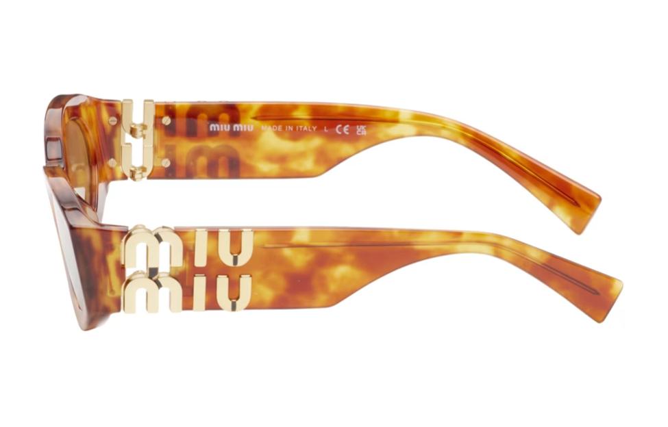 (Women) MIU MIU  Oval Tortoiseshell Sunglasses with Logo Engraving. 0MU11WS80565976844534BW2Z1 圖 4