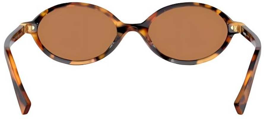 (Women) MIU MIU Oval Tortoiseshell Sunglasses with Logo Design MU-04ZSF-19P2Z1 Purchase (Women) MIU MIU Oval Tortoiseshell Sunglasses with Logo Design MU-04ZSF-19P2Z1